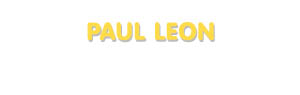 Der Vorname Paul Leon